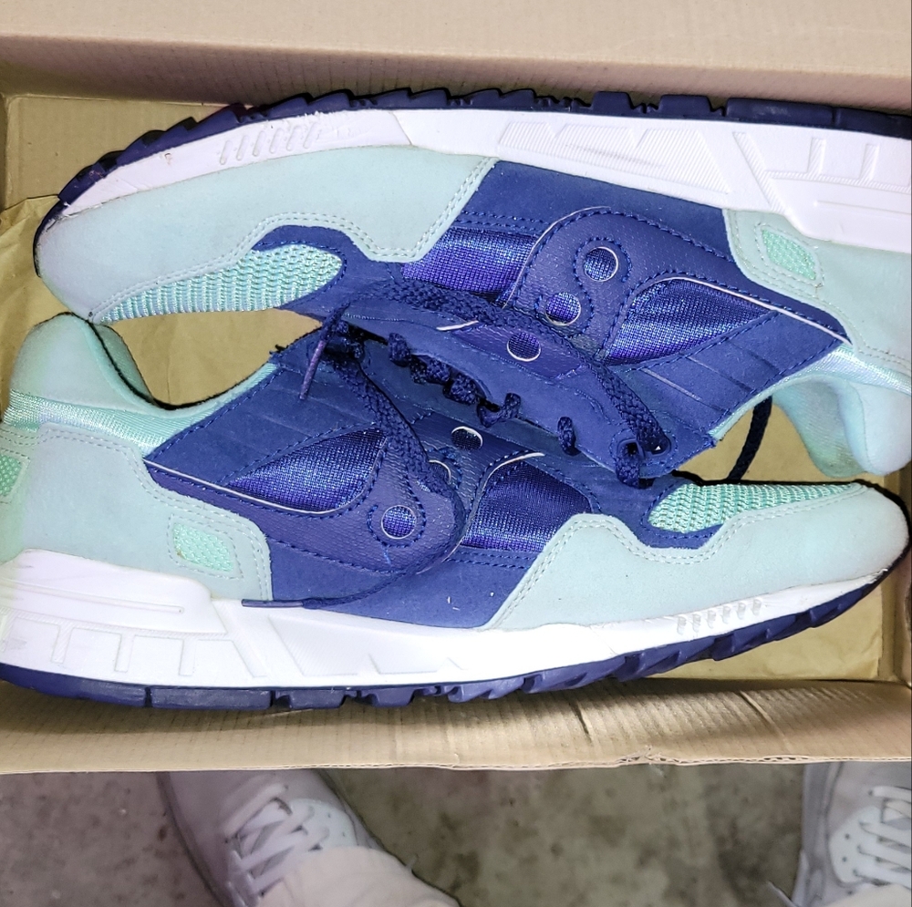 Mint and Navy Sneakers